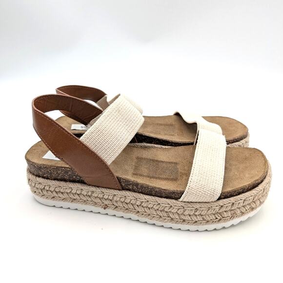 Steve Madden Jaklin Platform Espadrille Banded Sandals Women's Tan Size US9 - Picture 3 of 11
